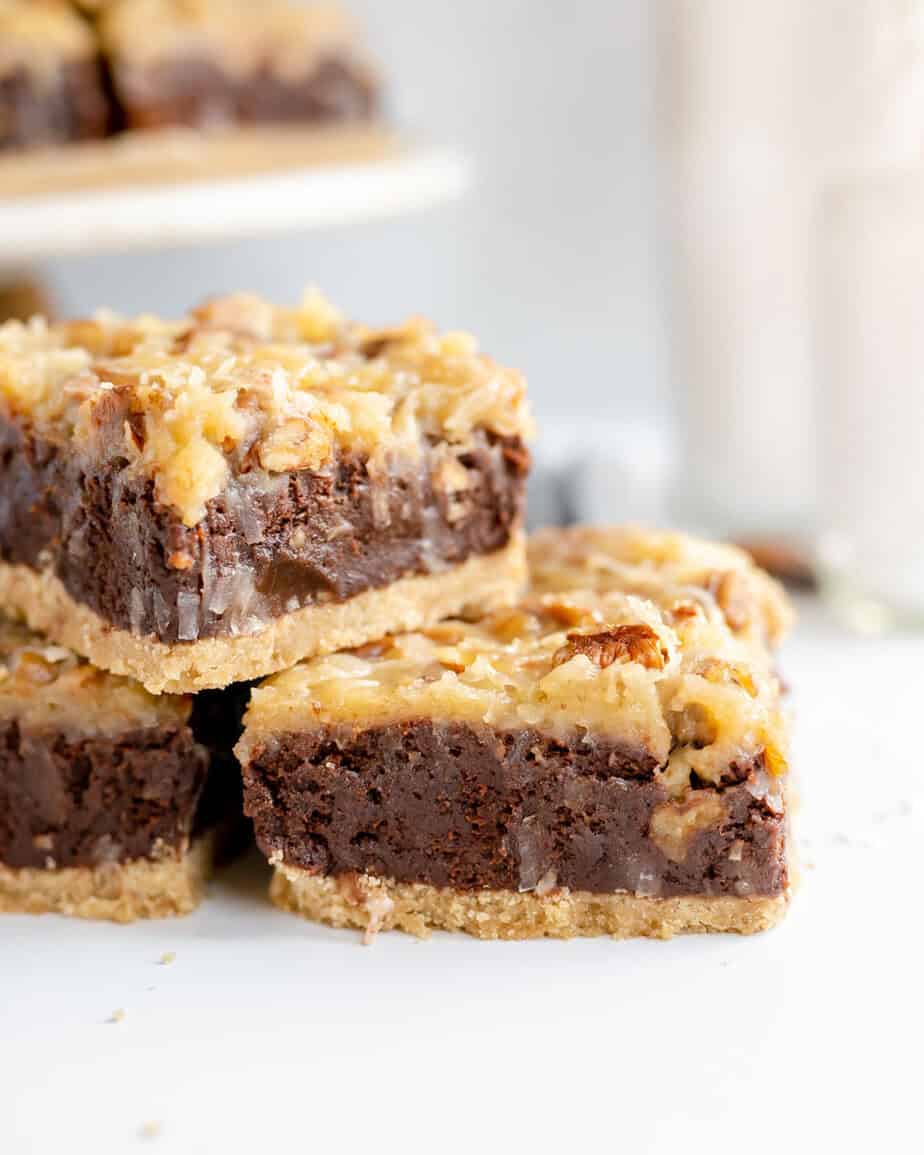 German Chocolate Shortbread Brownies Just Desserts Bakehouse